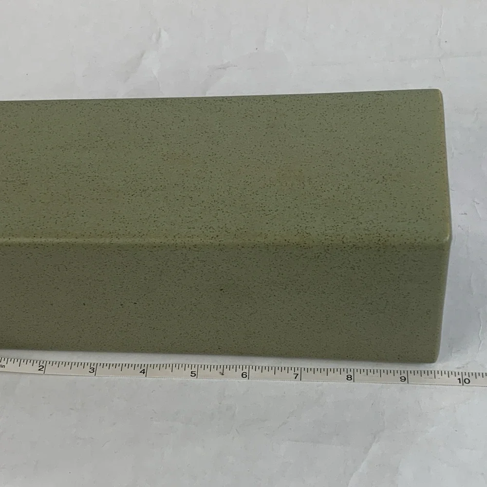 McCoy Floraline Green Vase Vintage Rare USA Ceramic Pottery Speckled MCM 446